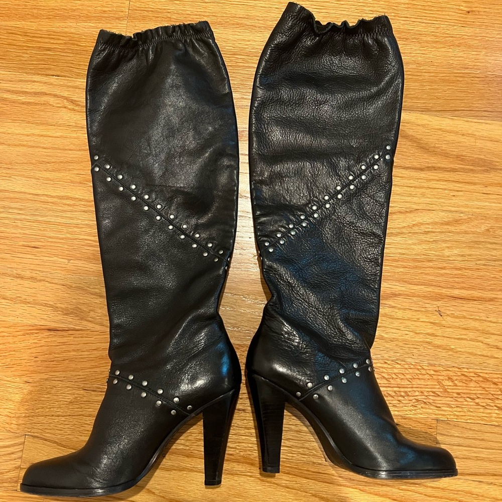 Michael Kors Knee High leather boots studded